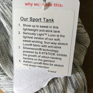 Lululemon brand new work out tank top